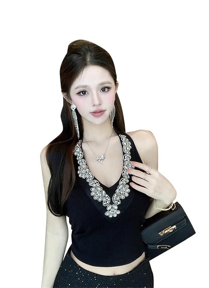 smfk キャミソール　タンクトップ　ブラック　y2k 中国　ワンホン MASHIRO】ワンポイントY2K ON/カップ付きタンク（ジャージ